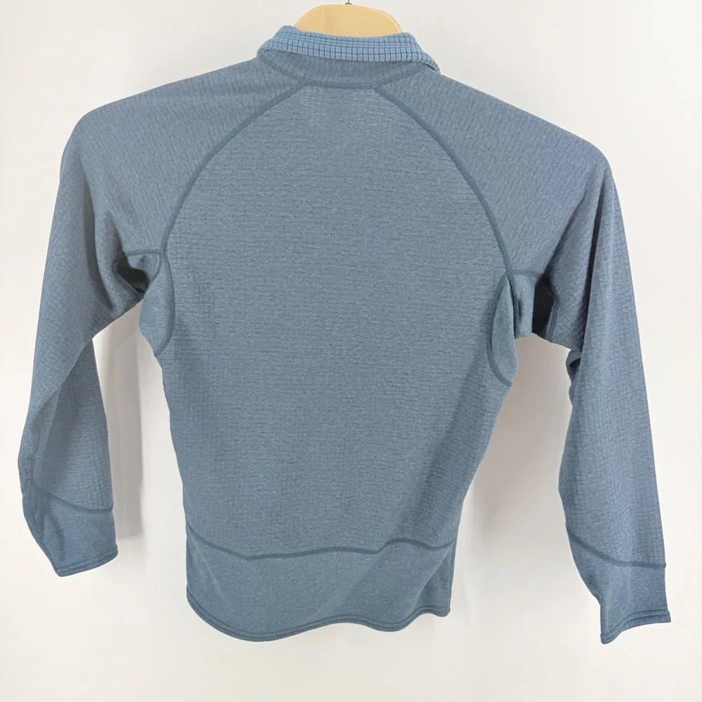 Patagonia R1 Polartec Power Grid Fleece Quarter Zip Pullover Mens Small Blue